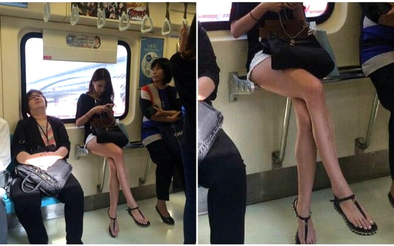 跪求幫神這雙腿！捷運「香奈兒美眉」性感神腿妹：腿竟然可以美到反光！ 