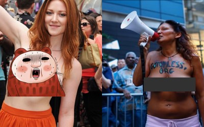 為求「露奶平等」，國際上空日  大批女性上街曬＂長輩＂    （圖+影）