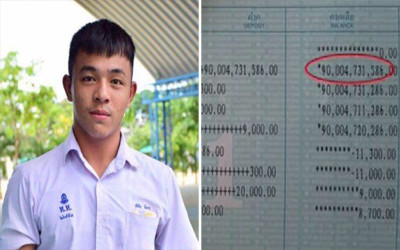 人性大考驗  泰男學生發現存款莫名「暴增9億」，試領還真的拿到一疊鈔票