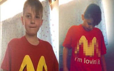 天兵媽媽讓兒子穿「麥當勞T-shirt」去上學，晚上一看嚇傻道歉：我對不起整間學校