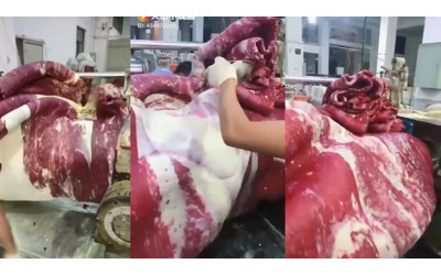 中國製「假霜降牛」把雪花攪到均勻影片瘋傳… 真相曝光神逆轉：超傻眼（影）