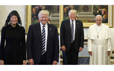 教宗會見川普竟露出「罕見大臭.臉」  網友神惡搞各種PS梗圖超爆笑：毫無違和感